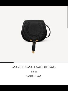 CHLOE Marcie Small Saddle Bag - Black